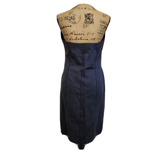 Alexandria Nicole Black Halter Dress Linen Size M Linen - Picture 2 of 12